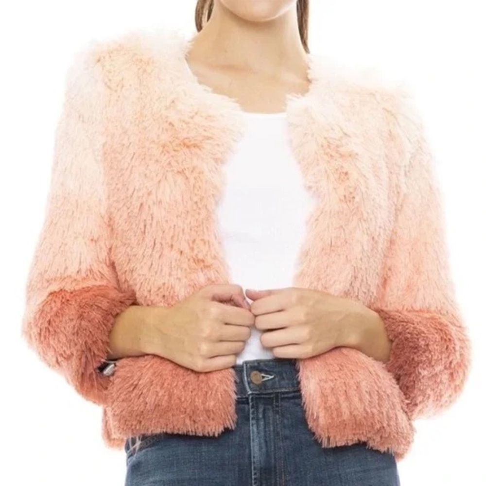 Mother Boxy Ombré Faux Fur Jacket